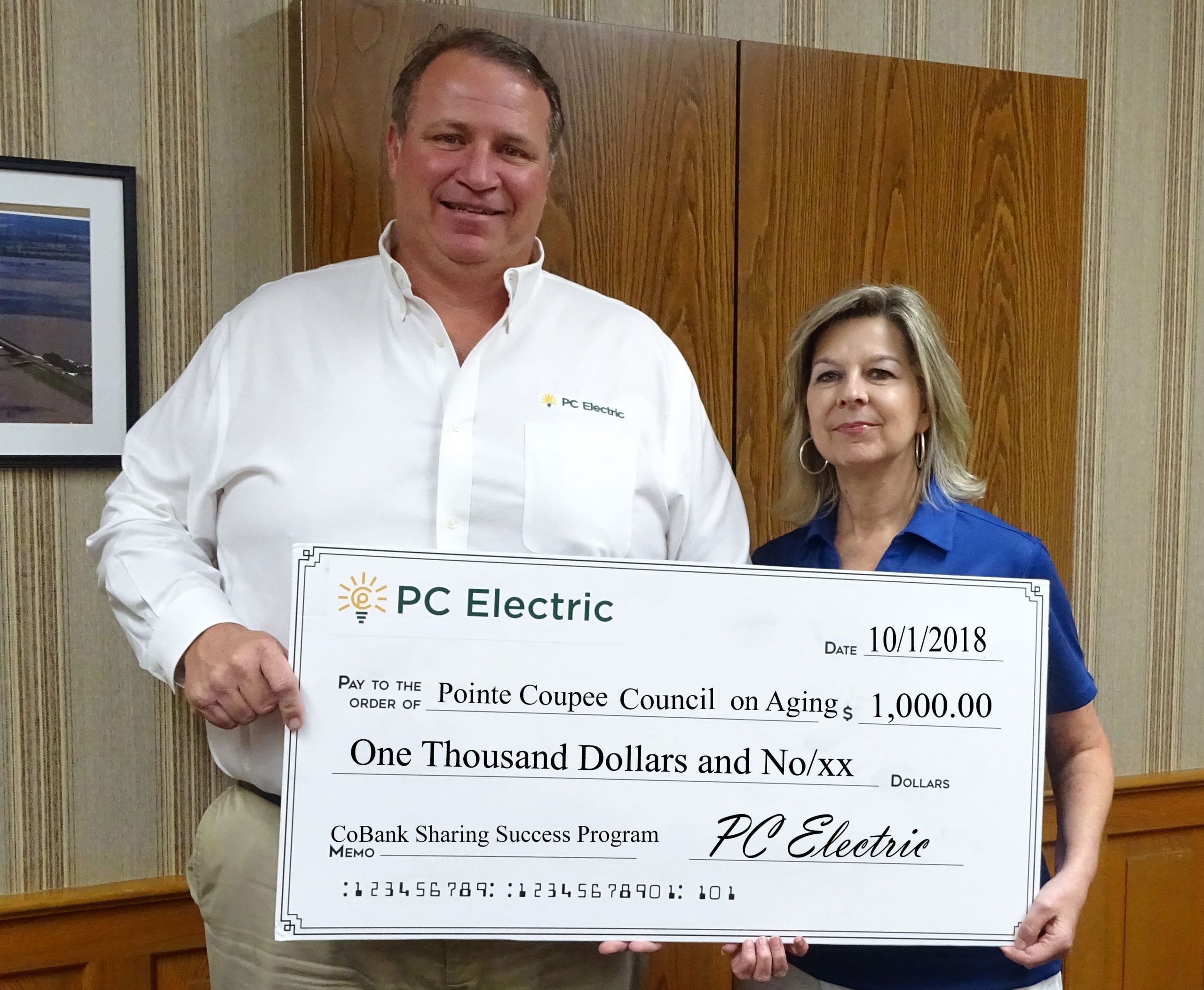 PC Electric makes charitable donations to local organizations